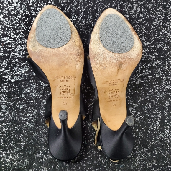 Jimmy Choo Black Pointed Cutout Black High Heel Size 7 (37EU) - Picture 8 of 9